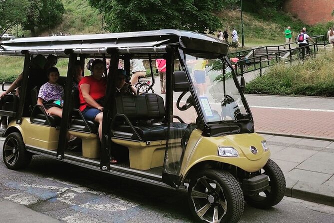 Cracow guided Full tour by Golf Cart-Family Discount - Podgórze and the Ghetto Story, Including the Vistula Views