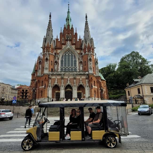 Cracow sightseeing tour by electric golf cart - Podgórze, the Vistula crossing, and the WWII ghetto sites