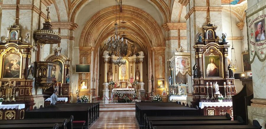 From Krakow: Wadowice-In the Footsteps of Pope John Paul II - The Basilica of the Presentation: a baptism stop with a practical dress code