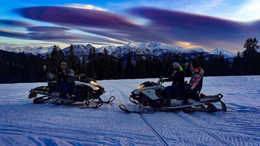 From Zakopane: Snowmobile Ride with Thermal Pools & Pickup - Witów riding time: safety gear, skill-based trail, and mountain drama