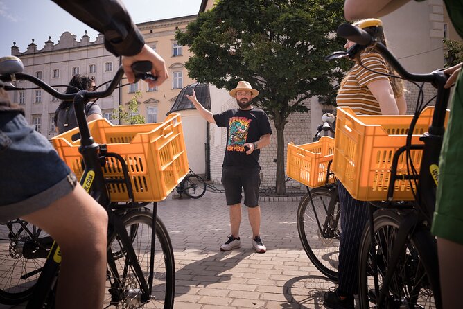 Full Bike Tour - the Old Town, Jewish Qtr & the Ghetto NEW BIKES - Krakow on a Bike Lane Route, Not a Grid of Cars