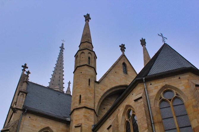 Katowice Old Town Walking Tour - Kosciol Mariacki, the church outside is dramatic, the story continues inside