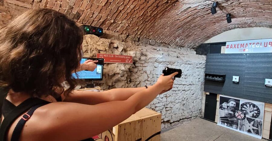 Krakow: Axe Mate Club Shooting Range Entry Ticket - How Your Shots Probably Flow Once You Show Up