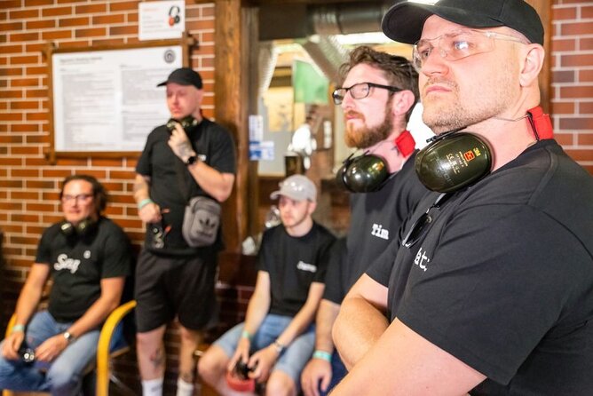 Krakow: Extreme Shooting Range with Hotel Pick-Up - Inside the shooting range lineup, from AK-47 to Glock and sniper rifles