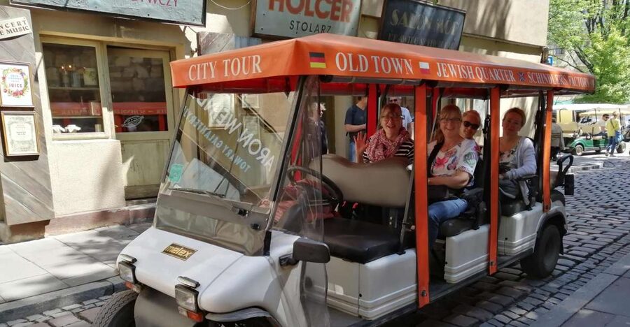 Krakow: Jewish Quarter and Schindler Factory by Golf Car - Languages and How Explanations Work