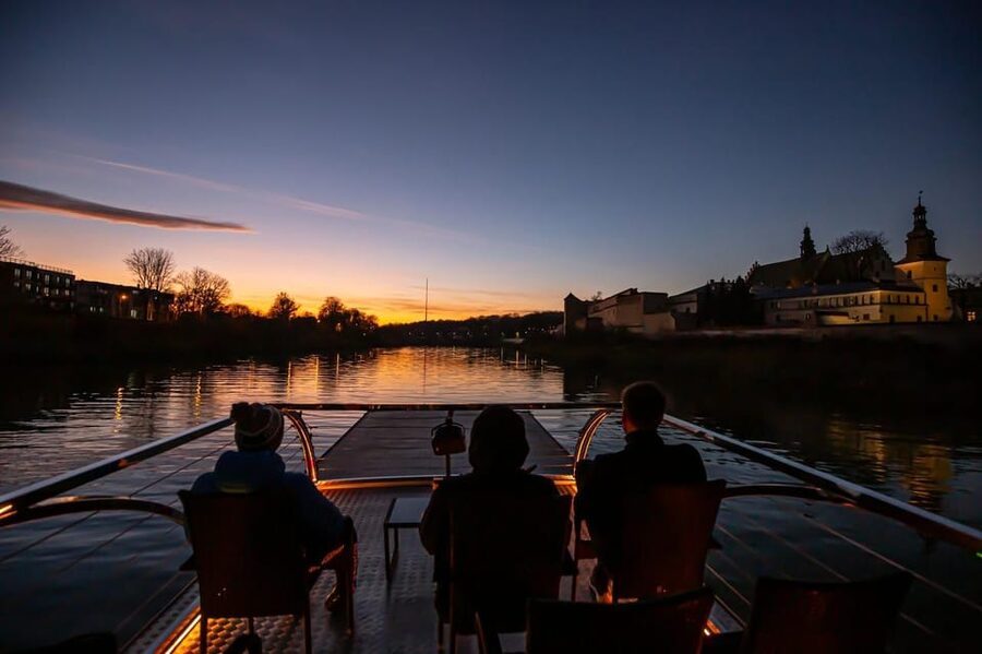 Picturesque Cruise on the Vistula in the Heart of Krakow - Inside the modern catamaran, comfort for a short cruise